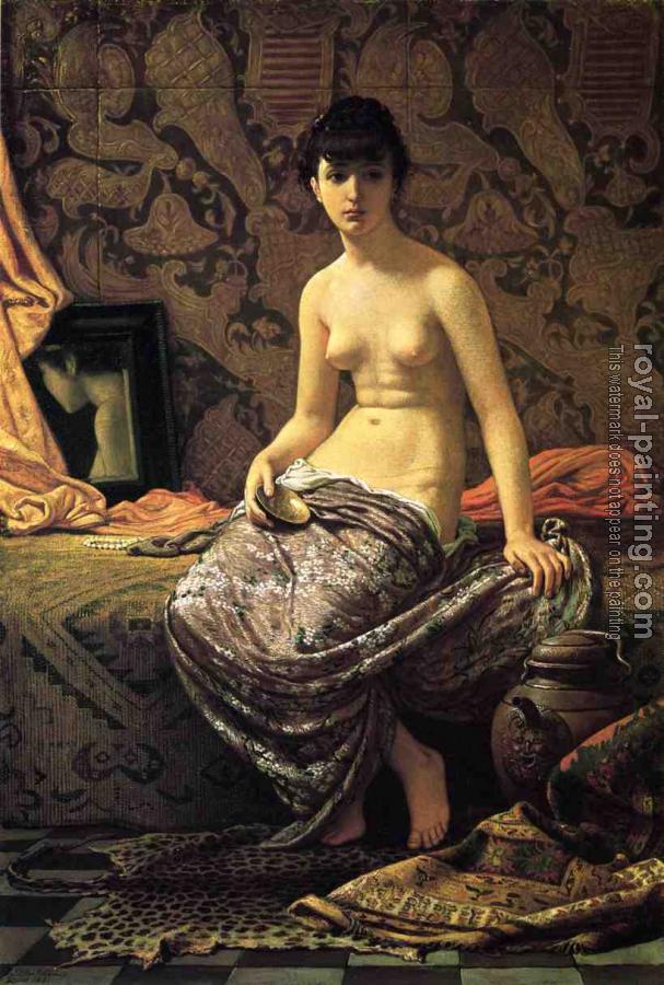 Elihu Vedder : Roman Model Posing Elihu Vedder : Roman Model Posing